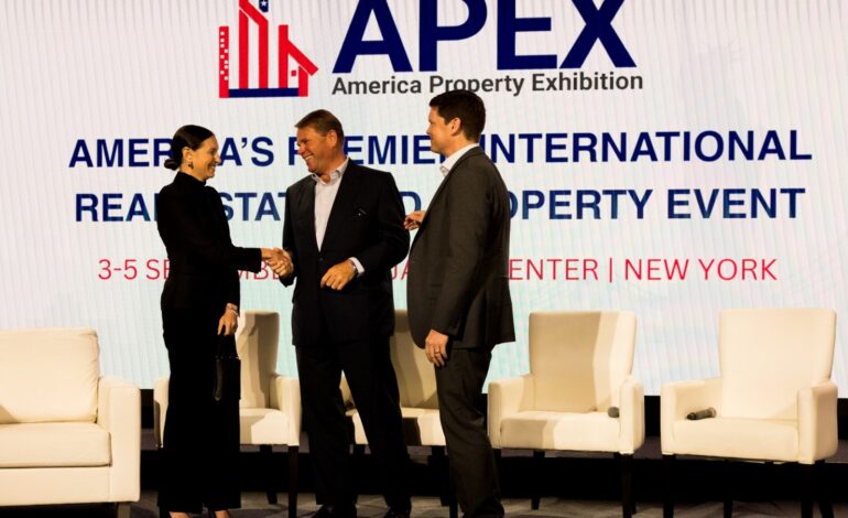 يُتيح معرض العقارات الأمريكي (أبيكس 2025) للمطورين الإماراتيين فرصة استكشاف سوق العقارات الأمريكي الذي تبلغ قيمته 110.83 تريليون دولار أمريكي.
