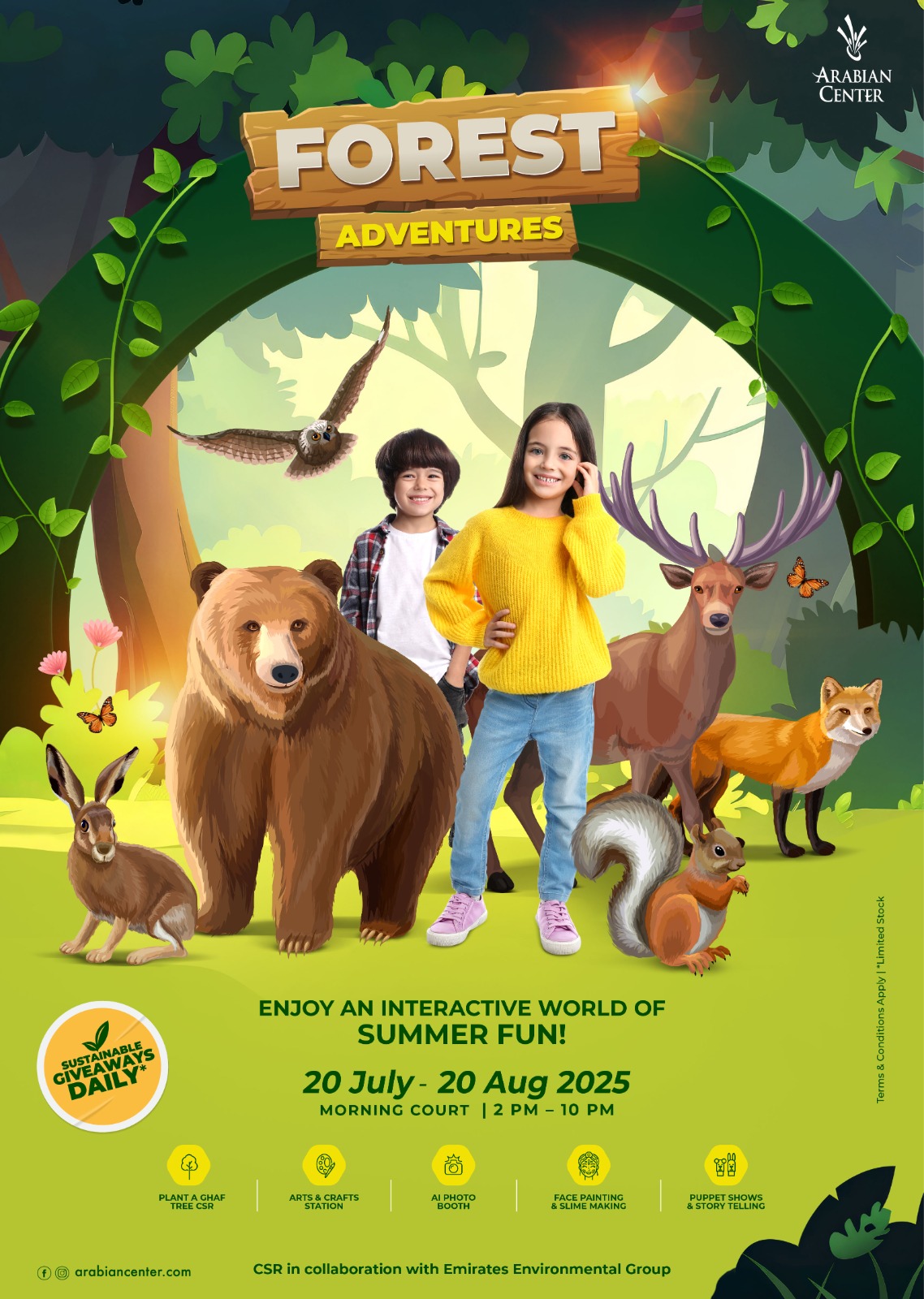 Arabian Center unveils an immersive Dubai Summer Ssurprises lineup with “Forest Adventures”and 9 Nissan Magnite SUVs to be won