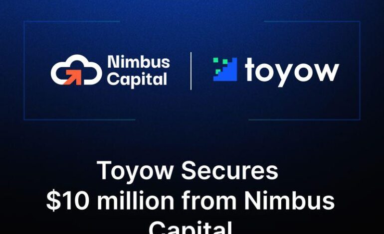 Toyow secures US$10 million investment from Nimbus Capital to drive tokenisation globally