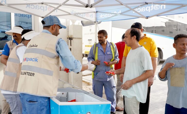 إطلاق حملة لتخفيف وطأة حرّ الصيف عن أكثر من 5,000 عامل ميداني بتوزيع آيس كريم إيجلو لمدة 14 أيام متواصلة