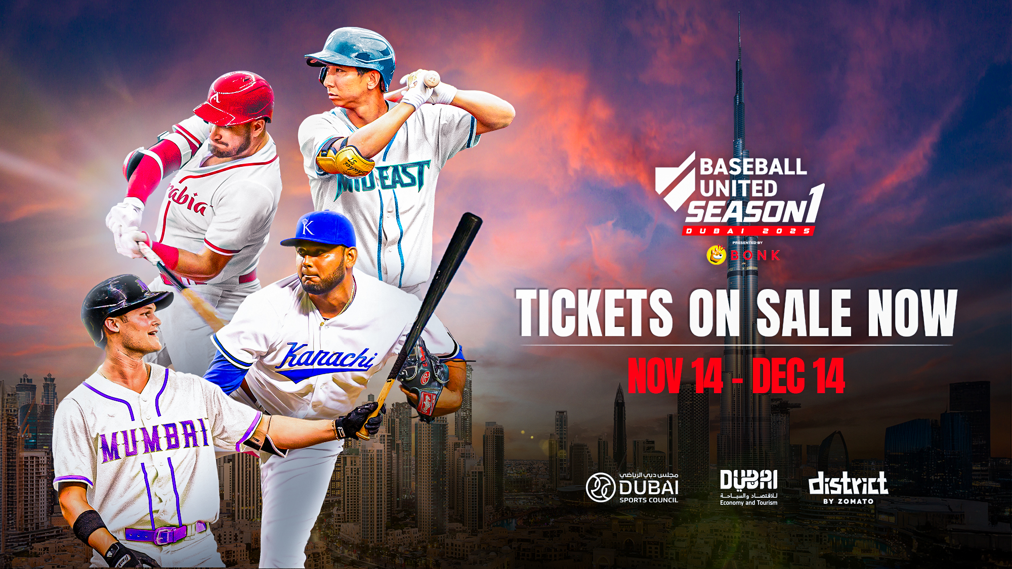 Baseball United Season One Tickets Now on Sale