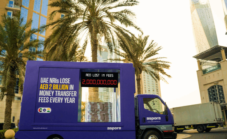 Aspora Takes Over Dubai with ‘Cashpora’ Trucks to Expose Hidden Fees