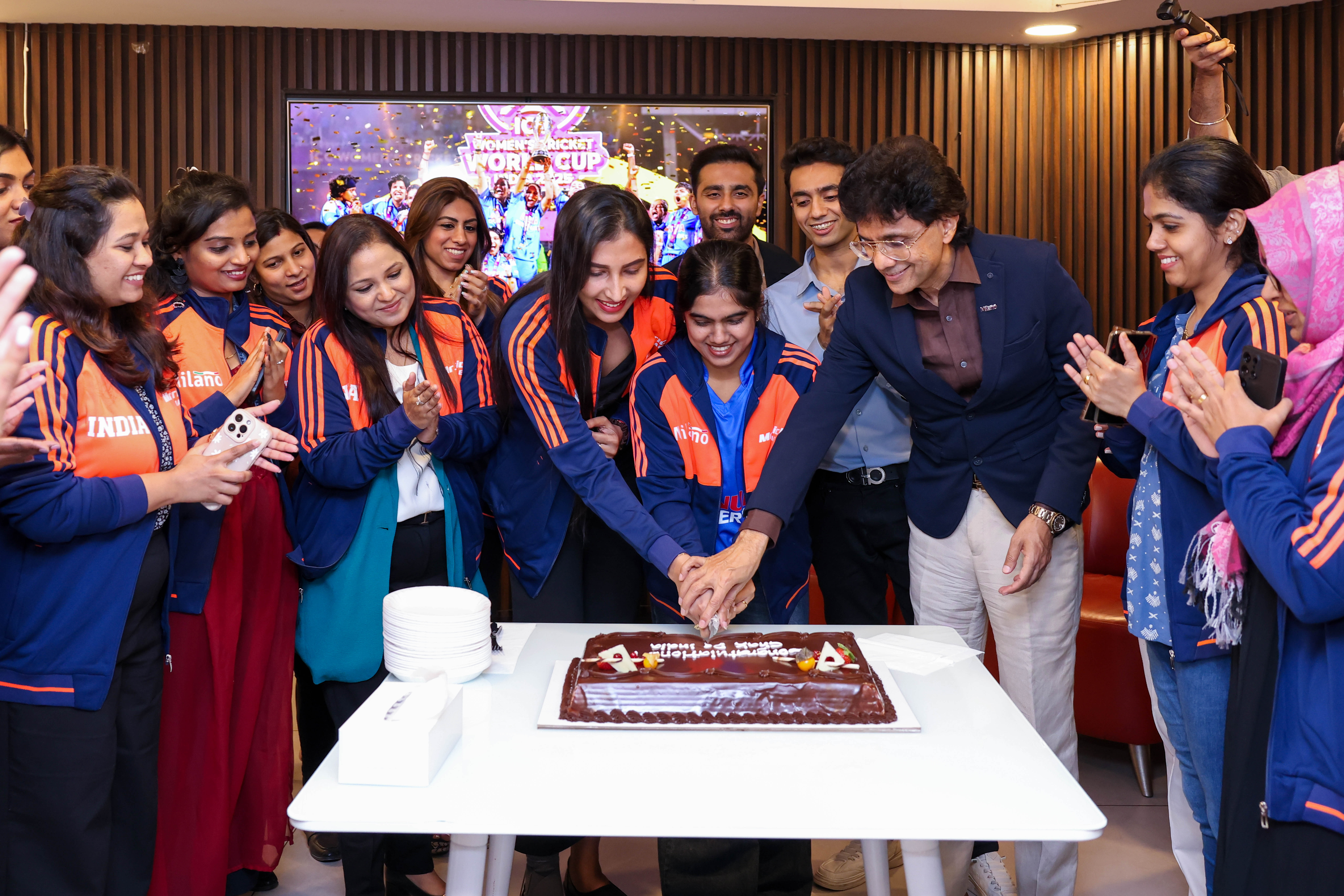 Anis Sajan, ‘Mr. Cricket UAE’, Celebrates Women’s World Cup Triumph with the Women of Danube