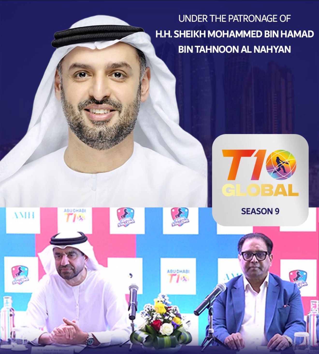 His Highness Sheikh Mohammed bin Hamad bin Tahnoon Al Nahyan Honoured as Supreme Patron of the TTen Global Cricket League