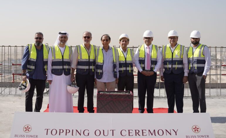 اكتمال أعمال الهيكل الإنشائي في مشروع “برج بليس” ضمن مجمّع دبي لاند ريزيدنس